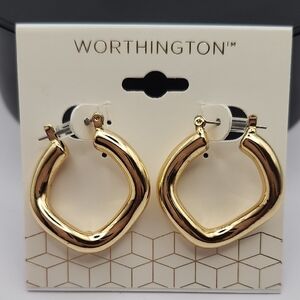 Worthington Gold-Tone Geometric Earrings